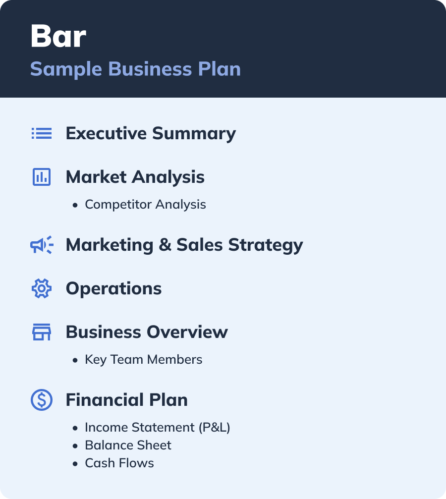 How to Write a Bar Business Plan + Free Sample Plan PDF | Bplans